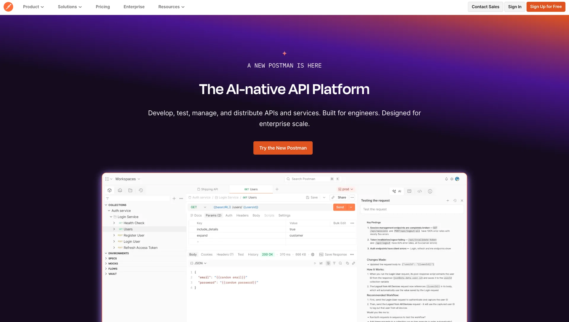 Postman screenshot